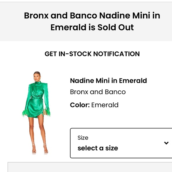 Bronx & Banco Nadine Mini Dress in Emerald - Picture 4 of 4